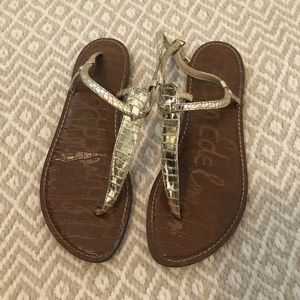 Sam Edelman gold sandals